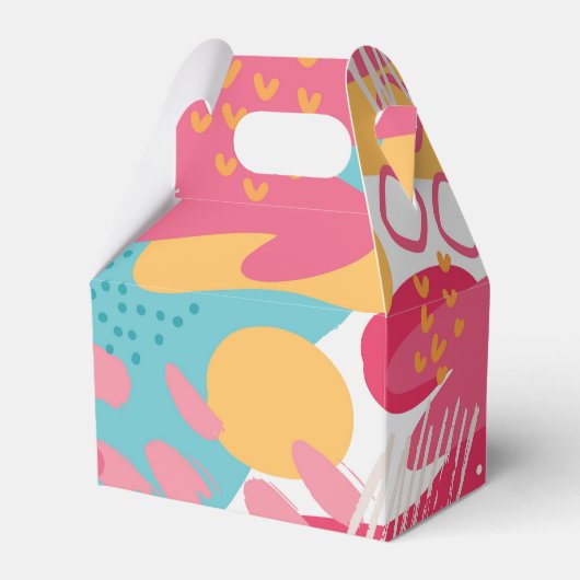 Kleurrijk Abstract Bedankdoosjes (Voorkant Zijde)