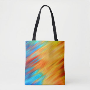 Kleurrijk Abstract blauw Oranje Flare Draagtas