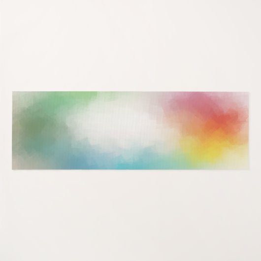 Kleurrijk Abstract Blauw Paars Geel Groen Yogamat (Voorkant (horizontaal))
