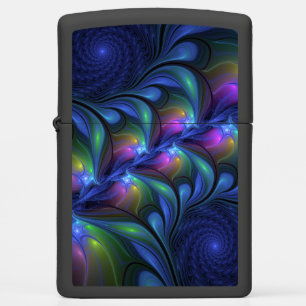 Kleurrijk Abstract blauw roze groen fractal