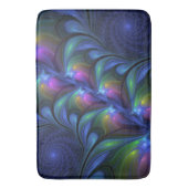 Kleurrijk Abstract blauw roze groen fractal Badmat (Voorkant Verticaal)
