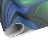 Kleurrijk Abstract blauw roze groen fractal Cadeaupapier (Rol Hoek)