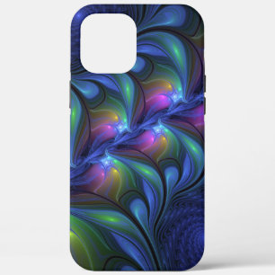 Kleurrijk Abstract blauw roze groen fractal iPhone 12 Pro Max Hoesje