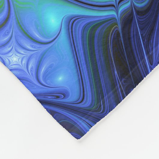 Kleurrijk Abstract blauw roze groen fractal Fleece Deken (Hoek)
