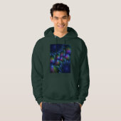 Kleurrijk Abstract blauw roze groen fractal Hoodie (Voorkant volledig)