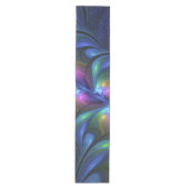 Kleurrijk Abstract blauw roze groen fractal Medium Tafelloper (Voorkant)