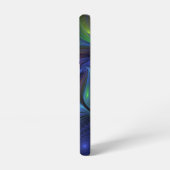 Kleurrijk Abstract blauw roze groen fractal Samsung Galaxy Hoesje (Linkerkant)