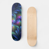 Kleurrijk Abstract blauw roze groen fractal Skateboard (Voorkant)