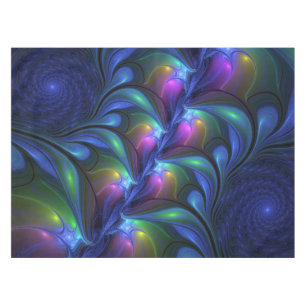 Kleurrijk Abstract blauw roze groen fractal Tafelkleed