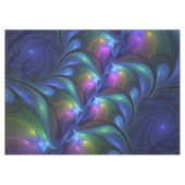 Kleurrijk Abstract blauw roze groen fractal Tafelkleed (Voorkant (Horizontaal))