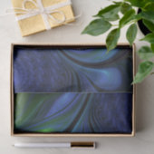 Kleurrijk Abstract blauw roze groen fractal Tissuepapier (Geschenk)