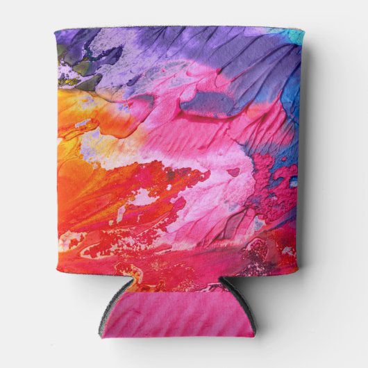 Kleurrijk Abstract Blikjeskoeler (Voorkant)