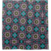 Kleurrijk Abstract Bloemen Douchegordijn (Voorkant)