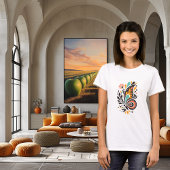 Kleurrijk Abstract Butterfly Art Design T-shirt