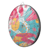 Kleurrijk Abstract Dartbord (Voorkant Rechts)