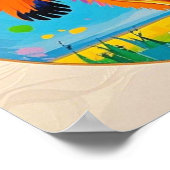 Kleurrijk abstract dieren kunstontwerp poster (Hoek)