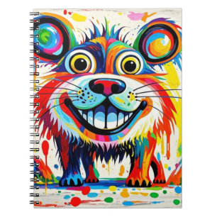 Kleurrijk abstract dierenartsontwerp notitieboek