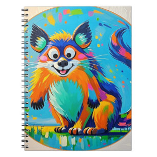 Kleurrijk abstract dierenartsontwerp notitieboek