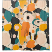 Kleurrijk Abstract douchegordijn (Voorkant)