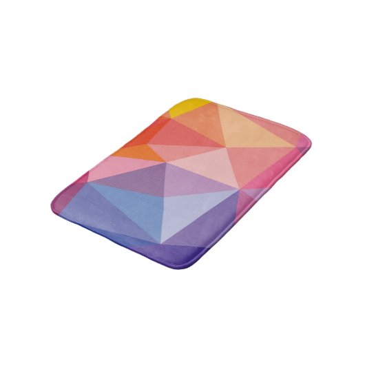 Kleurrijk Abstract driehoekspatroon Badmat (Gekanteld)