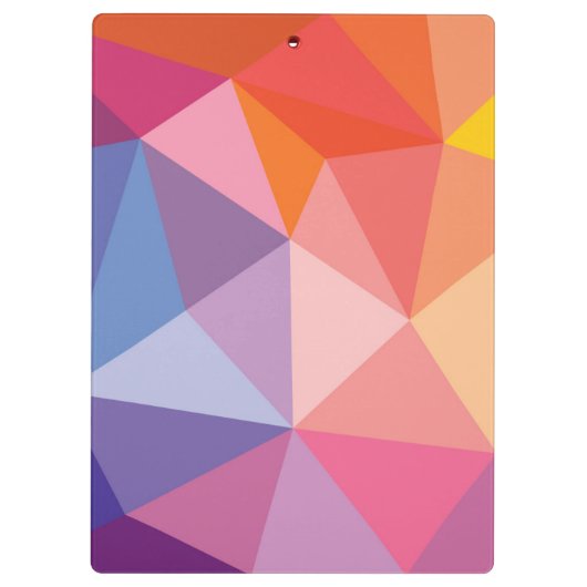 Kleurrijk Abstract driehoekspatroon Klembord (Achterkant)