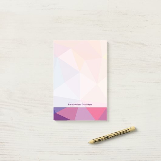 Kleurrijk Abstract driehoekspatroon Post-it® Notes (Op bureau)