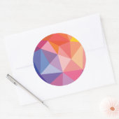 Kleurrijk Abstract driehoekspatroon Ronde Sticker (Envelop)
