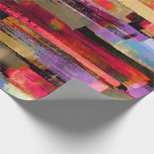 kleurrijk Abstract en glitters Cadeaupapier (Hoek)
