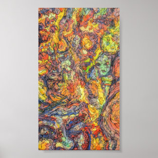 Kleurrijk Abstract expressionisme Schildend Poster
