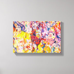Kleurrijk Abstract expressionisme SchilderCanvas P Canvas Afdruk