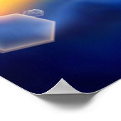 Kleurrijk Abstract Fantasy Skyscape met Sunrise Poster (Hoek)