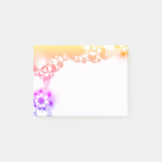 Kleurrijk Abstract Foral Post-it® Notes (Voorkant)