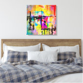 Kleurrijk Abstract Geometrisch Abstract landschap Canvas Afdruk (Insitu (Slaapkamer))