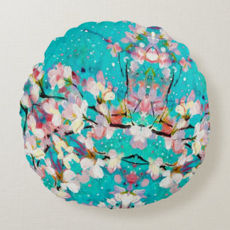 Kleurrijk Abstract geometrisch achtergrondpatroon Rond Kussen