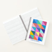Kleurrijk Abstract geometrisch patchwork, geperson Notitieboek (Binnen)