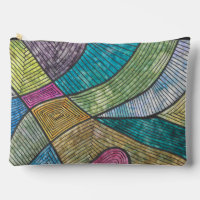 Kleurrijk Abstract Geometrisch Patroon Gebogen Lij