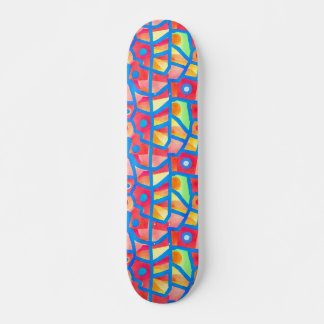Kleurrijk Abstract Geometrisch Patroon Krachtige S Skateboard