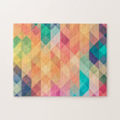 Kleurrijk Abstract geometrisch patroon Legpuzzel (Horizontaal)