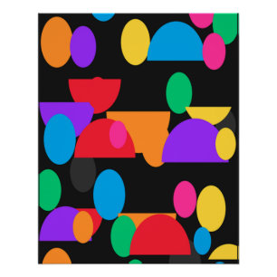 Kleurrijk Abstract Geometrisch Vormenpatroon – Mod Perfect Poster