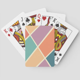 Kleurrijk abstract geometrisch vormontwerp pokerkaarten