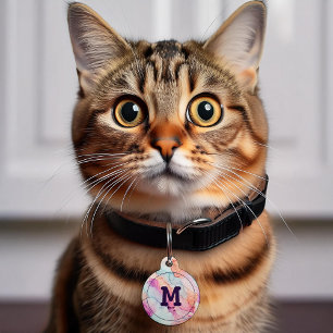 Kleurrijk Abstract gepersonaliseerd patroon Huisdierpenning