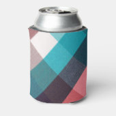 Kleurrijk Abstract geruit patroon Blikjeskoeler (Blikje Achterkant)