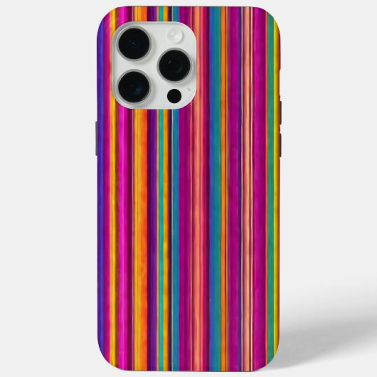 Kleurrijk abstract gestreepte lijnpatroon Case-Mate iPhone case (Achterkant)