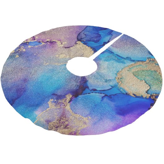 Kleurrijk Abstract: getextureerde olieverfschilder Kerstboom Rok (Gekanteld)