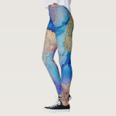 Kleurrijk Abstract: getextureerde olieverfschilder Leggings (Links)