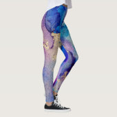 Kleurrijk Abstract: getextureerde olieverfschilder Leggings (Rechts)