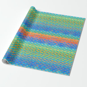Kleurrijk Abstract Geweven Digitaal Patroon Cadeaupapier