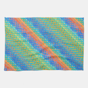 Kleurrijk Abstract geweven digitaal patroon Theedoek