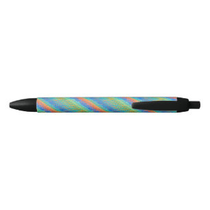 Kleurrijk Abstract geweven digitaal patroon Zwarte Inkt Pen