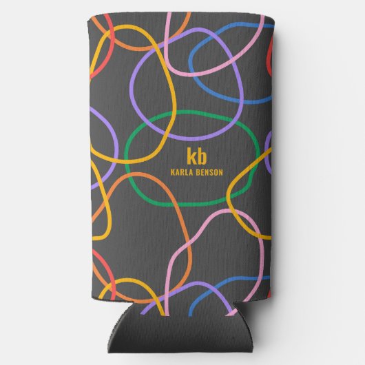 Kleurrijk Abstract golvend lijnenpatroon (Achterkant)